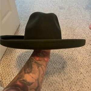 Olive Green Women's Wool Felt Hat